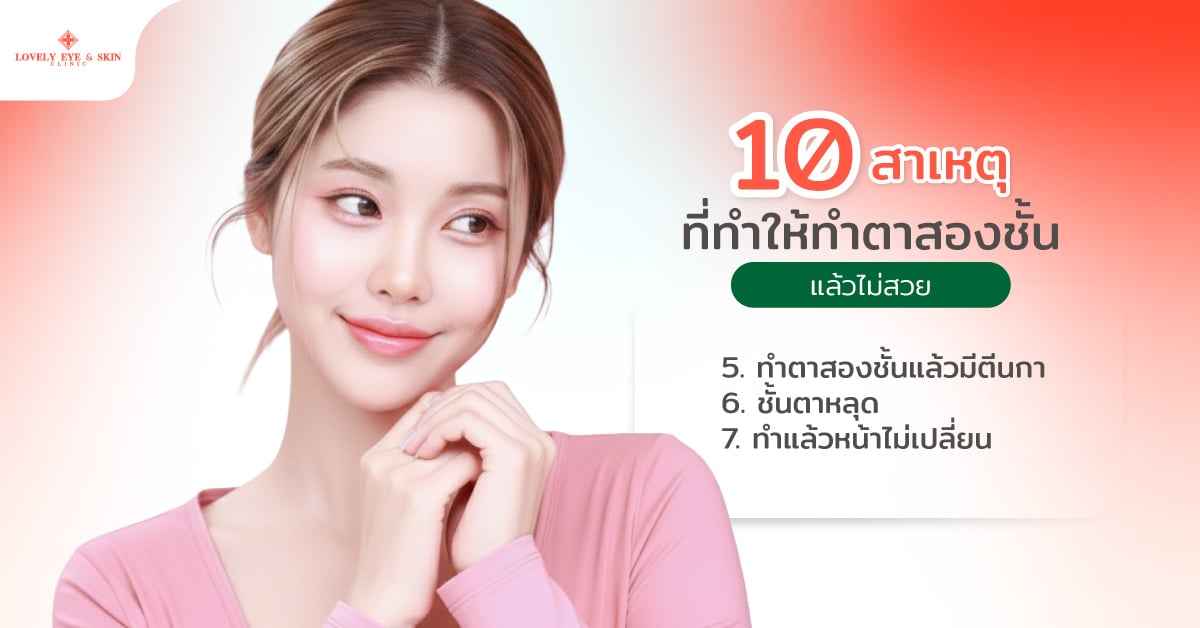 5. ทำตาสองชั้นแล้วมีตีนกา