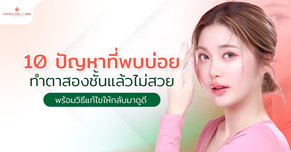 10 ปัญหาที่พบบ่อย ทำตาสองชั้นแล้วไม่สวย พร้อมวิธีแก้ไขให้กลับมาดูดี