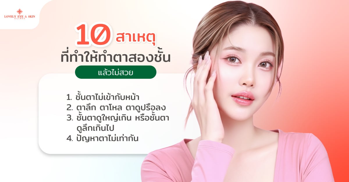 10 สาเหตุที่ทำให้ทำตาสองชั้นแล้วไม่สวย