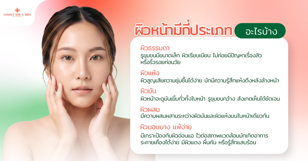 ผิวหน้ามีกี่ประเภท อะไรบ้าง