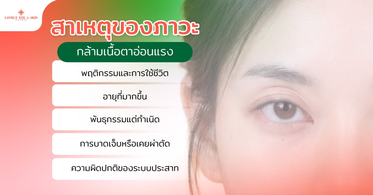 สาเหตุของภาวะกล้ามเนื้อตาอ่อนแรง