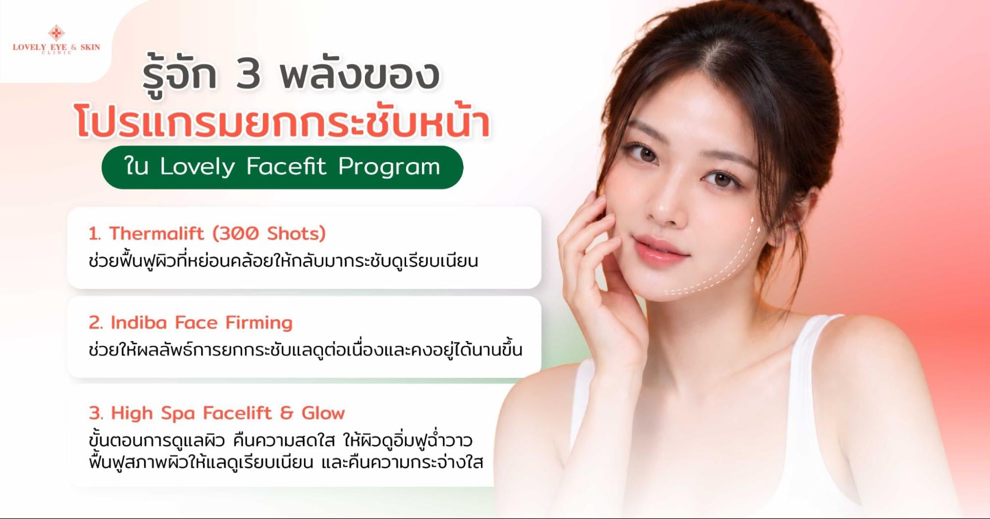 รู้จัก 3 พลังของโปรแกรมยกกระชับหน้าใน Lovely Facefit Program