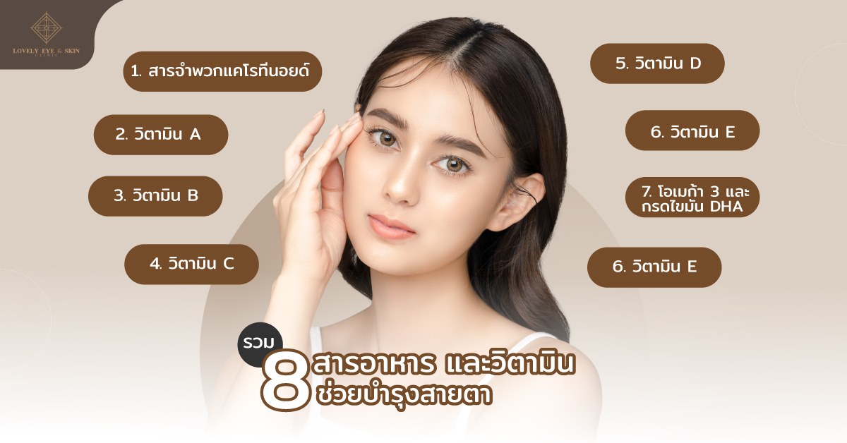 รวม 8 สารอาหาร และวิตามินช่วยบำรุงสายตา