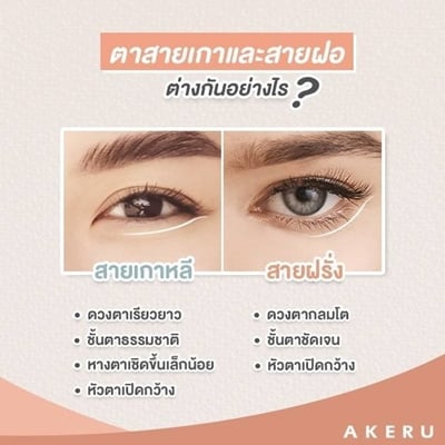 ทำตาสองชั้น เปิดหัวตา ตาสายเกาหลี ตาสายฝอ ตาสายฝรั่ง
